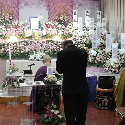 全龍寺で葬儀を行なった写真