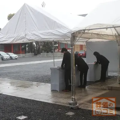 宝仙寺で葬儀を行なった写真