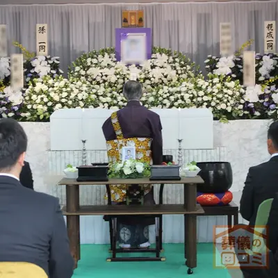 長龍寺で葬儀を行なった写真