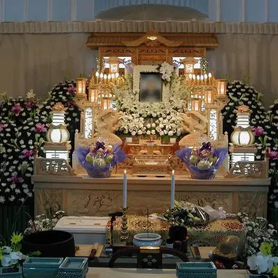 最勝寺で葬儀を行なった写真