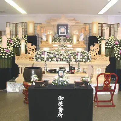 横浜典範で葬儀を行なった写真