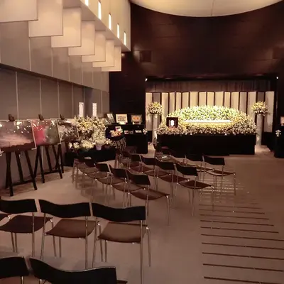 横浜典範で葬儀を行なった写真