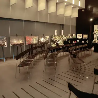 横浜典範で葬儀を行なった写真