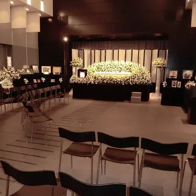 横浜典範で葬儀を行なった写真