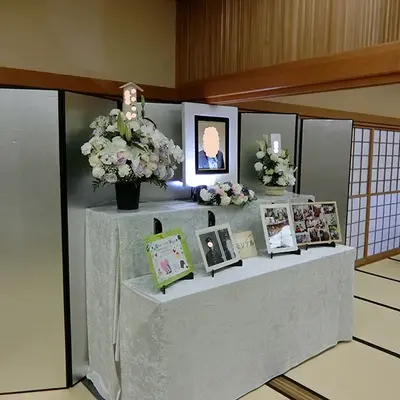 横浜典範で葬儀を行なった写真