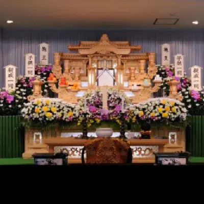 宝蔵院で葬儀を行なった写真