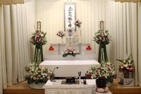 堺市立斎場で葬儀を行なった写真