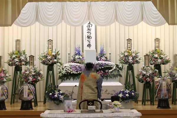 門藤で葬儀を行なった写真