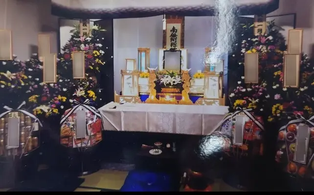 愛公社で葬儀を行なった写真