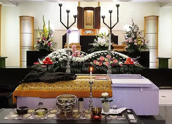 福岡典礼　長丘斎場で葬儀を行なった写真