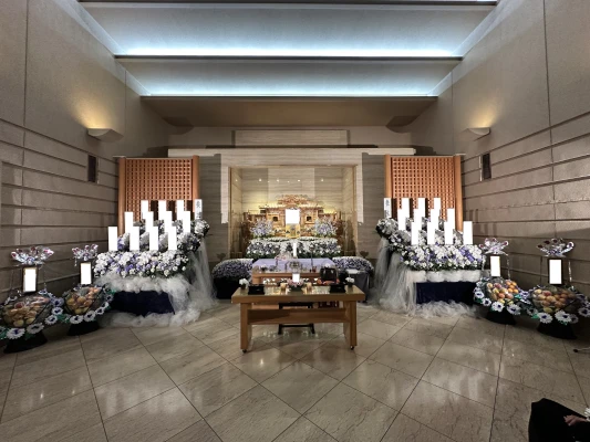 アザレア・ホールで葬儀を行なった写真