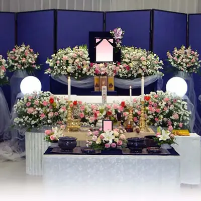 北進で葬儀を行なった写真