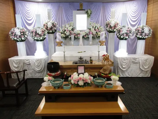 孝行舎で葬儀を行なった写真