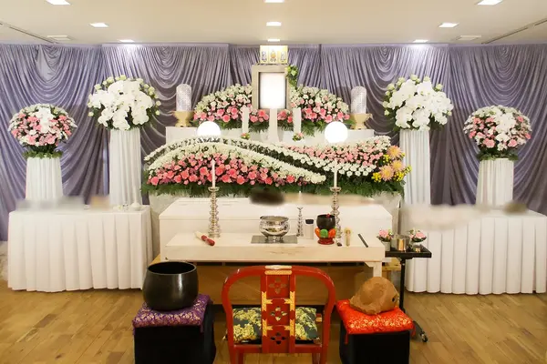 孝行舎で葬儀を行なった写真