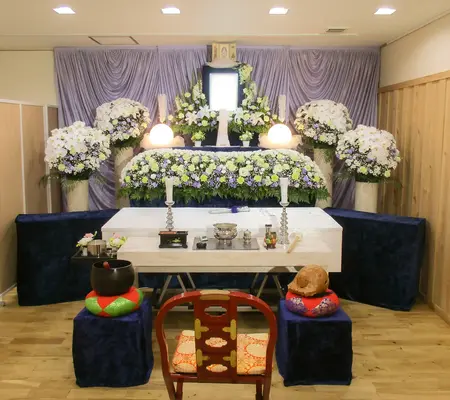 孝行舎で葬儀を行なった写真