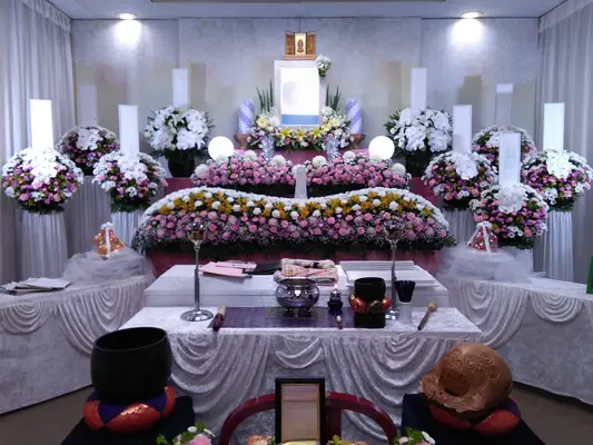 孝行舎で葬儀を行なった写真