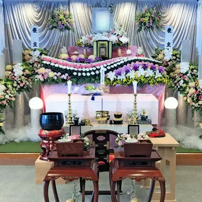 みなと式典で葬儀を行なった写真