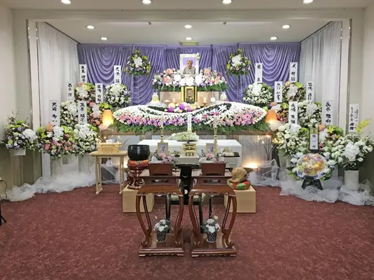 みなと式典で葬儀を行なった写真