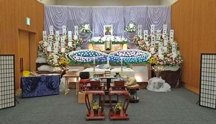 みなと式典で葬儀を行なった写真