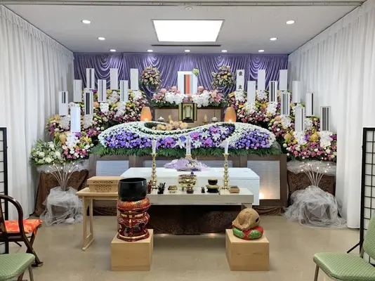 みなと式典で葬儀を行なった写真