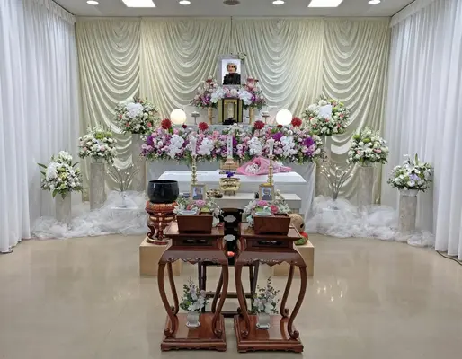 みなと式典で葬儀を行なった写真