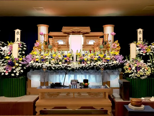 白里海岸ホール　東雲堂で葬儀を行なった写真