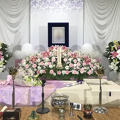 白里海岸ホール　東雲堂で葬儀を行なった写真