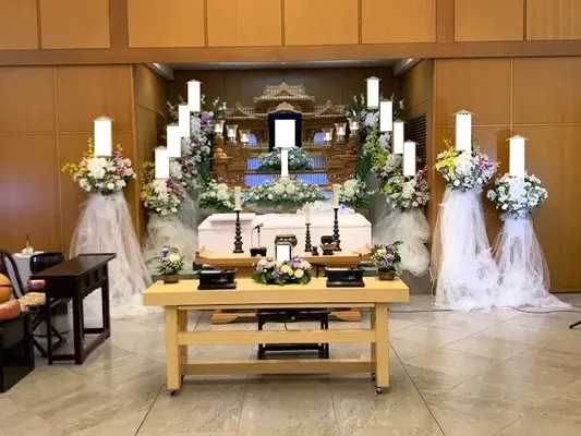 瑞穂斎場で葬儀を行なった写真