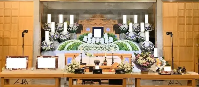 瑞穂斎場で葬儀を行なった写真