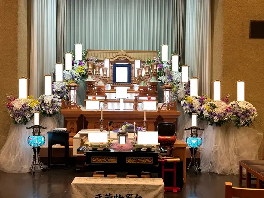 川越市民聖苑やすらぎのさとで葬儀を行なった写真