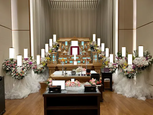 川越市斎場で葬儀を行なった写真