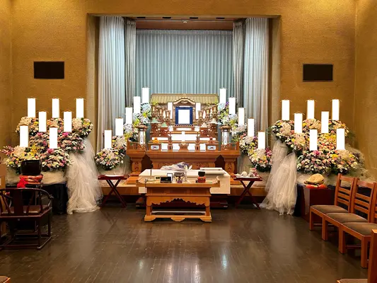 川越市民聖苑やすらぎのさとで葬儀を行なった写真