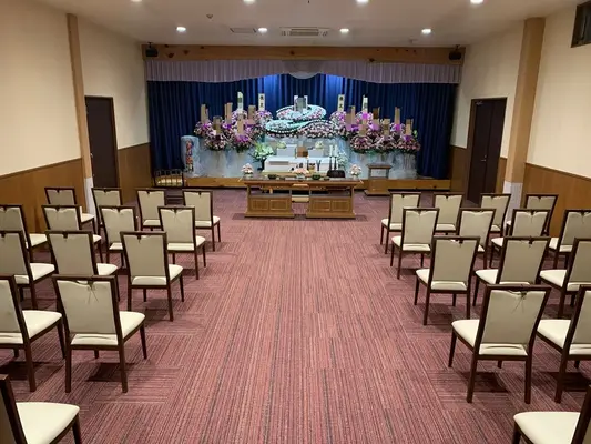 はごろもホールで葬儀を行なった写真