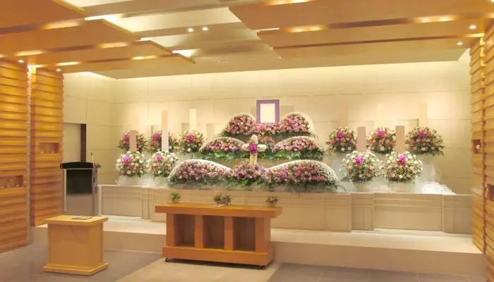 多摩式典で葬儀を行なった写真