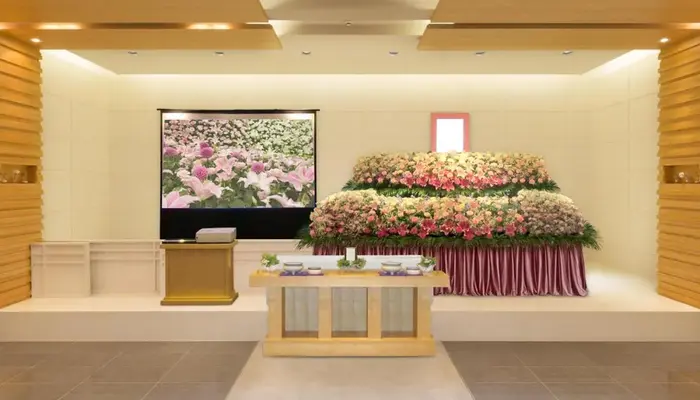 多摩式典で葬儀を行なった写真