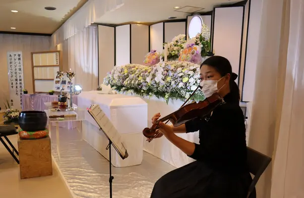 太陽寺で葬儀を行なった写真