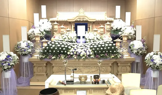 府中の森市民聖苑で葬儀を行なった写真