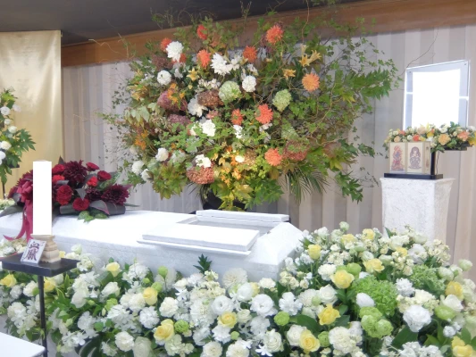 花屋のお葬式で葬儀を行なった写真