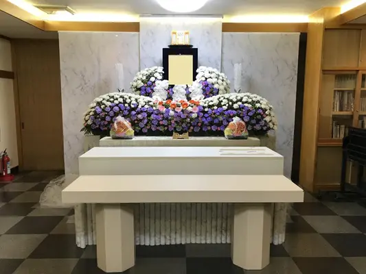 法融寺で葬儀を行なった写真