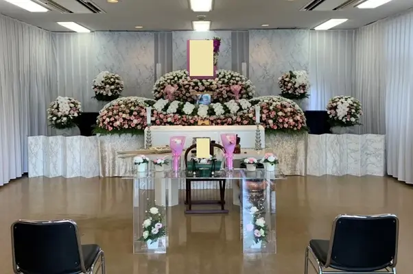 愛染院会館で葬儀を行なった写真