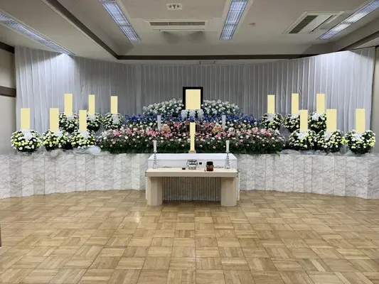 愛染院会館で葬儀を行なった写真