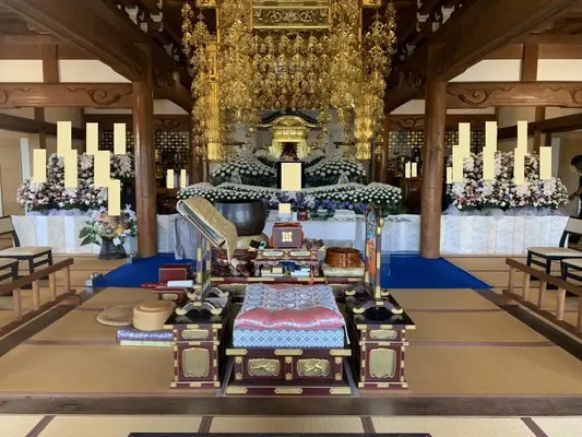 本覚寺で葬儀を行なった写真