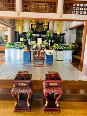 妙延寺で葬儀を行なった写真