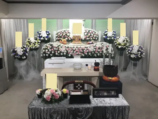 本立寺で葬儀を行なった写真