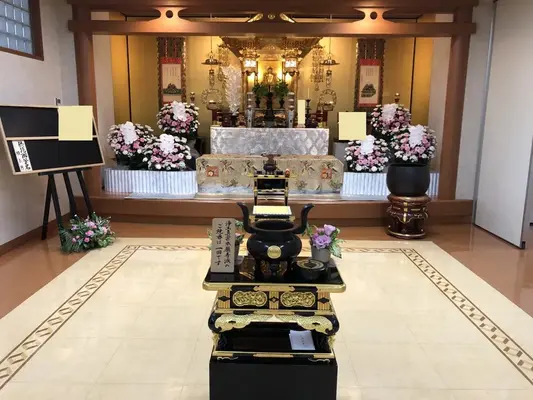 宝林寺で葬儀を行なった写真