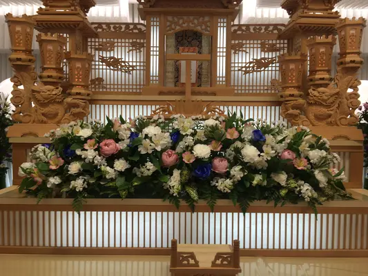 秋桜（ホール八日市）で葬儀を行なった写真