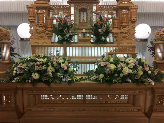 秋桜（ホール八日市）で葬儀を行なった写真