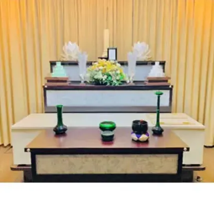 家族葬専用ホール　（築地庵）で葬儀を行なった写真