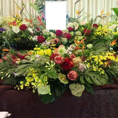 愛花想で葬儀を行なった写真