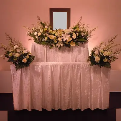 愛花想で葬儀を行なった写真